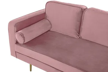 Llanfach Schäslong Vänster Sammet - Rosa - Möbler - Fåtölj & stolar - Fåtölj - Liggfåtölj