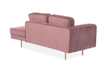 Llanfach Schäslong Vänster Sammet - Rosa - Möbler - Fåtölj & stolar - Fåtölj - Liggfåtölj