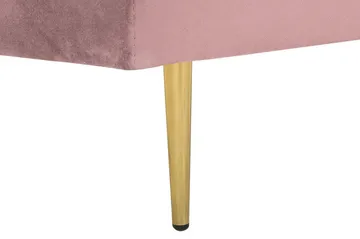 Llanfach Schäslong Vänster Sammet - Rosa - Möbler - Fåtölj & stolar - Fåtölj - Liggfåtölj