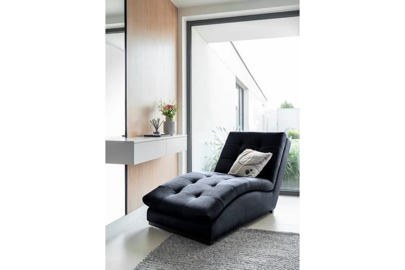 Manwi Schäslongfåtölj, Svart