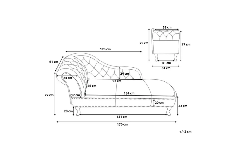 Nimes Schäslong - Grå - Möbler - Fåtölj & stolar - Fåtölj - Liggfåtölj