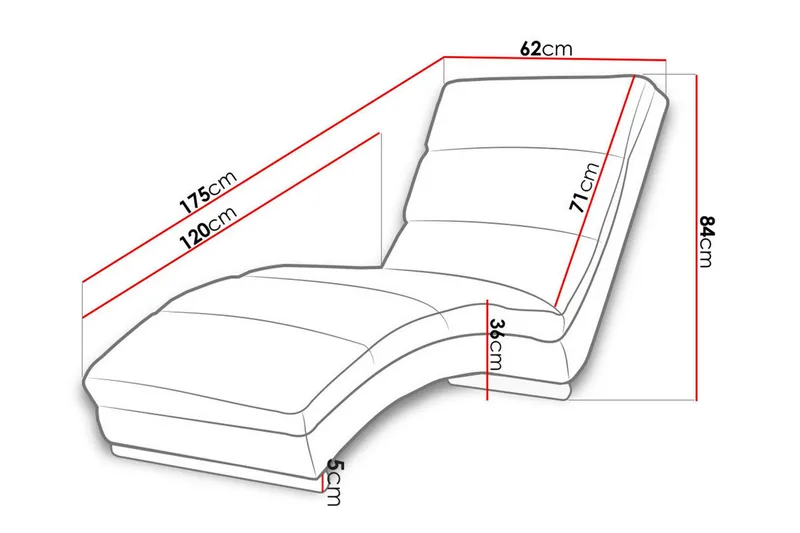 Regalado Liggfåtölj - Grå|Vit - Möbler - Fåtölj & stolar - Fåtölj - Liggfåtölj