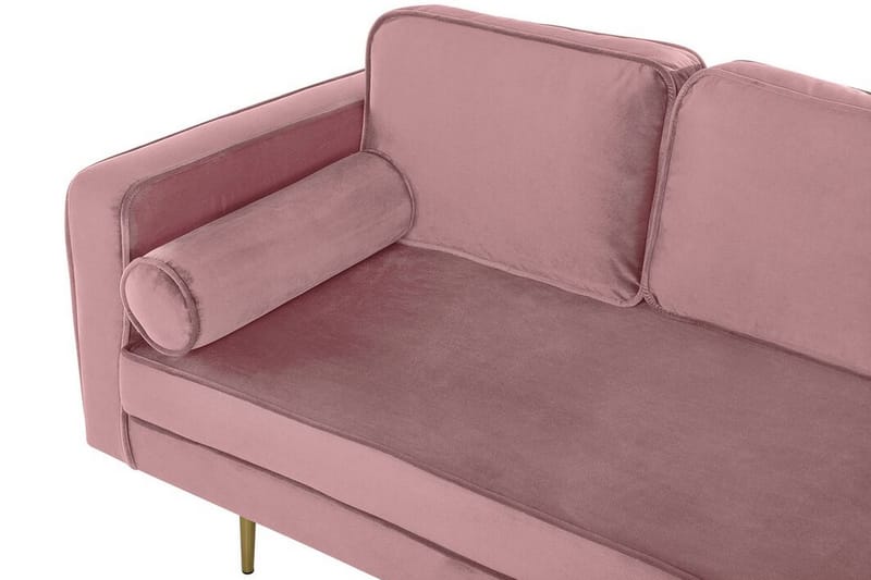 Schäslong Elany Vänster Sammet - Rosa - Möbler - Fåtölj & stolar - Fåtölj - Liggfåtölj