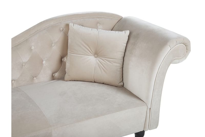 Schäslong Estanove Höger - Sammet/Beige - Möbler - Fåtölj & stolar - Fåtölj - Liggfåtölj