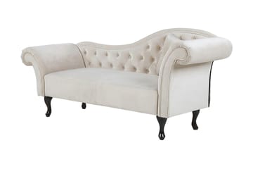 Schäslong Estanove Höger - Sammet/Beige - Möbler - Fåtölj & stolar - Fåtölj - Liggfåtölj