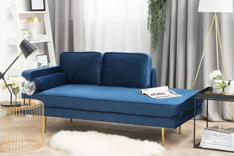 Schäslong Miramas - Blå - Möbler - Fåtölj & stolar - Fåtölj - Liggfåtölj