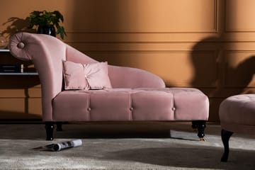 Schäslong Thunia Sammet - Ljusrosa - Möbler - Fåtölj & stolar - Fåtölj - Liggfåtölj
