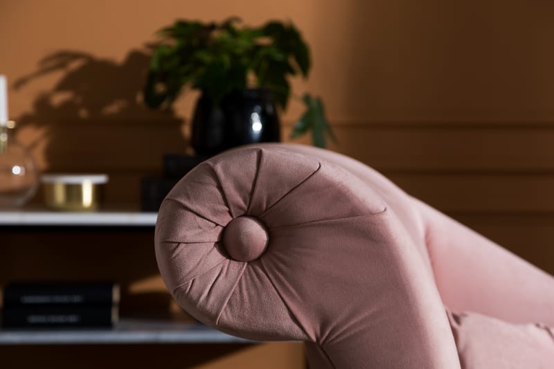 Schäslong Thunia Sammet - Ljusrosa - Möbler - Fåtölj & stolar - Fåtölj - Liggfåtölj