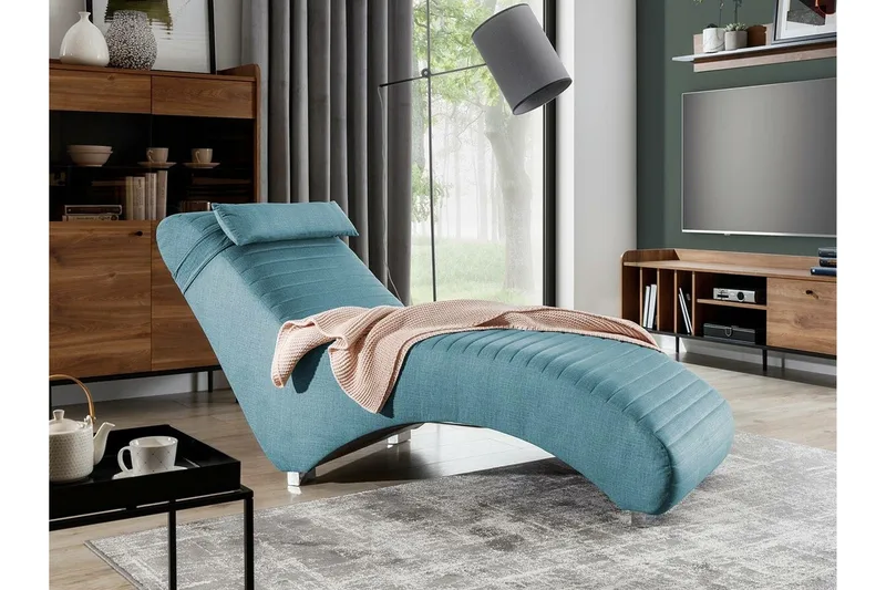 Staffin Liggfåtölj 73 cm NO_BRAND Light Blue/Dark Blue - Möbler - Fåtölj & stolar - Fåtölj - Liggfåtölj