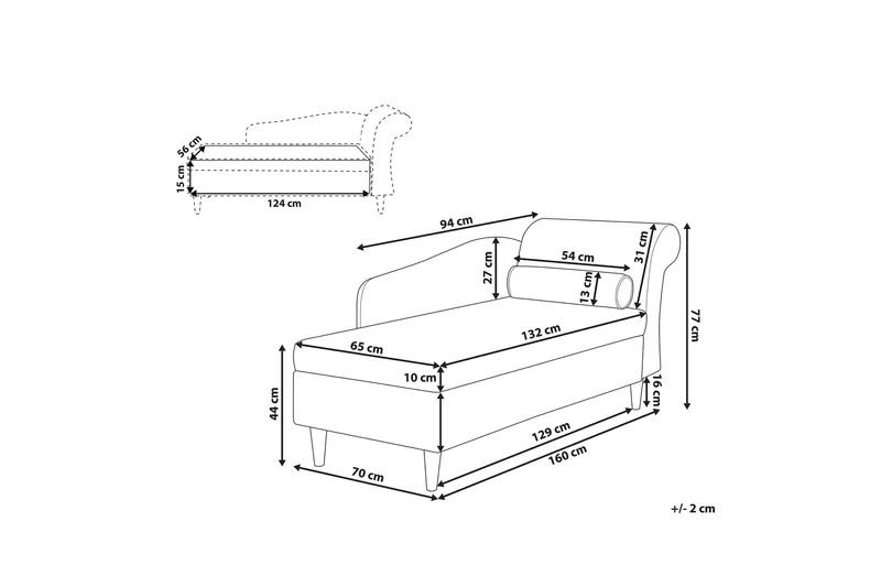 Tyland Schäslong Höger - Svart - Möbler - Fåtölj & stolar - Fåtölj - Liggfåtölj