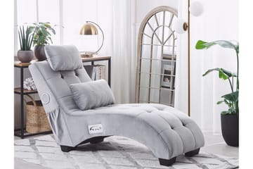 Volans Schäslong med Bluetooth-högtalare - Sammet/Grå - Möbler - Fåtölj & stolar - Fåtölj - Liggfåtölj