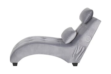 Volans Schäslong med Bluetooth-högtalare - Sammet/Grå - Möbler - Fåtölj & stolar - Fåtölj - Liggfåtölj