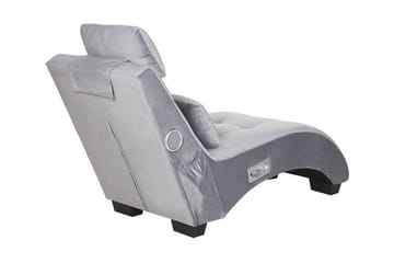 Volans Schäslong med Bluetooth-högtalare - Sammet/Grå - Möbler - Fåtölj & stolar - Fåtölj - Liggfåtölj