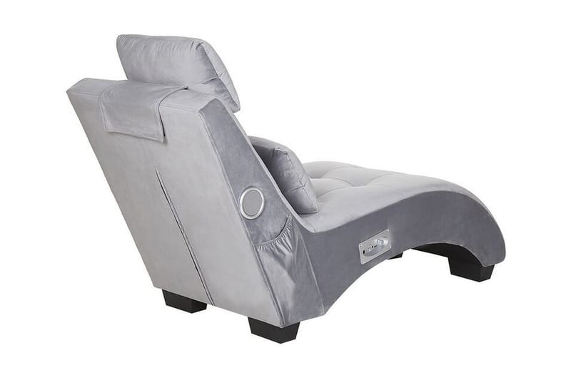Volans Schäslong med Bluetooth-högtalare - Sammet/Grå - Möbler - Fåtölj & stolar - Fåtölj - Liggfåtölj