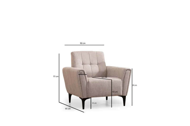 Lilesville Fåtölj - Beige - Möbler - Fåtölj & stolar - Fåtölj