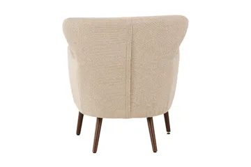 Lincoln Fåtölj i Boucle med Träben - Beige - Möbler - Fåtölj & stolar - Fåtölj