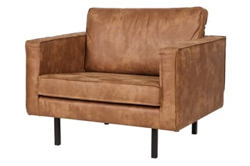 Lissbon Fåtölj i Konstläder med Metallben - Cognac - Möbler - Fåtölj & stolar - Fåtölj