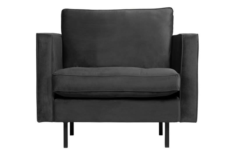 Lissbon Modern Fåtölj i Sammet, Antracit