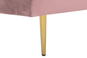Llanfach Schäslong Vänster Sammet - Rosa - Möbler - Fåtölj & stolar - Fåtölj - Liggfåtölj