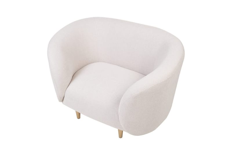 Fåtölj Loen - Beige, guld/Polyester - Möbler - Fåtölj & stolar - Fåtölj
