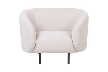 Fåtölj Loen - Ljusbeige, svart/Polyester - Möbler - Fåtölj & stolar - Fåtölj