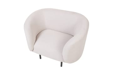 Fåtölj Loen - Ljusbeige, svart/Polyester - Möbler - Fåtölj & stolar - Fåtölj