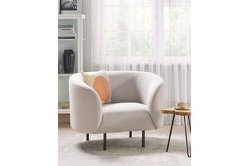 Fåtölj Loen - Ljusbeige, svart/Polyester - Möbler - Fåtölj & stolar - Fåtölj