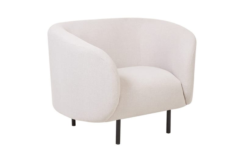 Fåtölj Loen - Ljusbeige, svart/Polyester - Möbler - Fåtölj & stolar - Fåtölj
