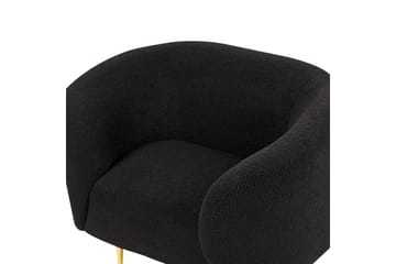 Fåtölj Loen - Svart, guld/Bouclé - Möbler - Fåtölj & stolar - Fåtölj