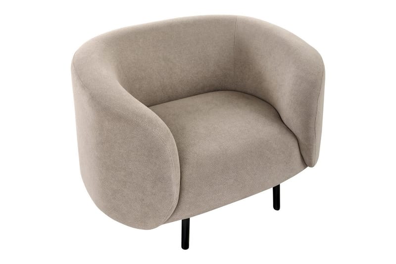 Fåtölj Loen - Taupe, grå, svart/Polyester - Möbler - Fåtölj & stolar - Fåtölj