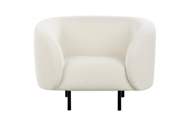Fåtölj Loen - Vit, Svart/Bouclé - Möbler - Fåtölj & stolar - Fåtölj