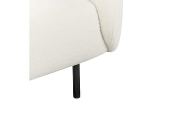 Fåtölj Loen - Vit, Svart/Bouclé - Möbler - Fåtölj & stolar - Fåtölj