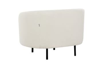 Fåtölj Loen - Vit, Svart/Bouclé - Möbler - Fåtölj & stolar - Fåtölj