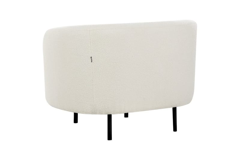 Fåtölj Loen - Vit, Svart/Bouclé - Möbler - Fåtölj & stolar - Fåtölj