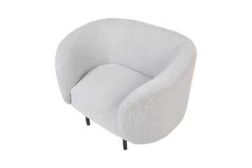 Fåtölj Loen - Vit, Svart/Polyester - Möbler - Fåtölj & stolar - Fåtölj