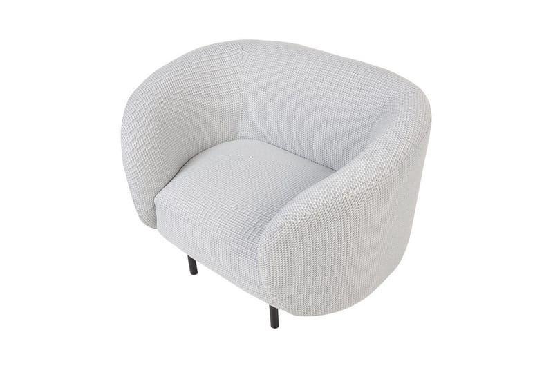 Fåtölj Loen - Vit, Svart/Polyester - Möbler - Fåtölj & stolar - Fåtölj