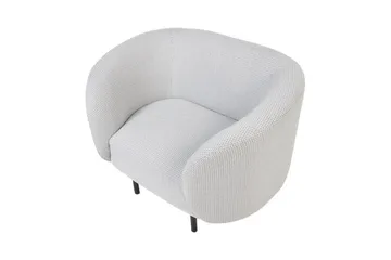Fåtölj Loen - Vit, Svart/Polyester - Möbler - Fåtölj & stolar - Fåtölj