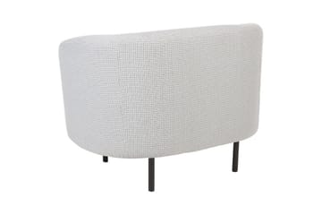 Fåtölj Loen - Vit, Svart/Polyester - Möbler - Fåtölj & stolar - Fåtölj