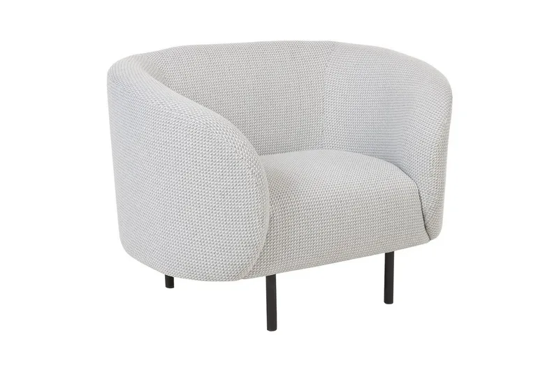 Fåtölj Loen, Vit, Svart/Polyester