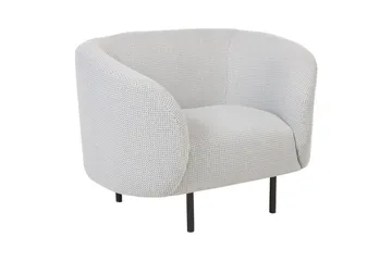 Fåtölj Loen - Vit, Svart/Polyester - Möbler - Fåtölj & stolar - Fåtölj