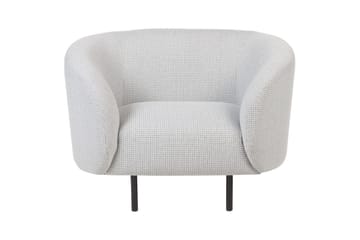Fåtölj Loen - Vit, Svart/Polyester - Möbler - Fåtölj & stolar - Fåtölj
