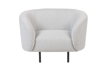 Fåtölj Loen - Vit, Svart/Polyester - Möbler - Fåtölj & stolar - Fåtölj