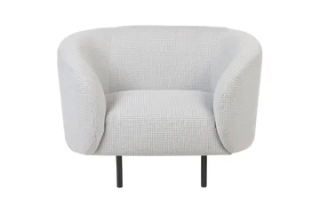 Fåtölj Loen - Vit, Svart/Polyester - Möbler - Fåtölj & stolar - Fåtölj