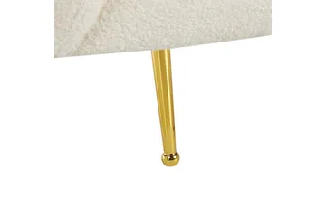 Fåtölj Loen - Vitt, guld/Bouclé - Möbler - Fåtölj & stolar - Fåtölj