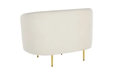 Fåtölj Loen - Vitt, guld/Bouclé - Möbler - Fåtölj & stolar - Fåtölj