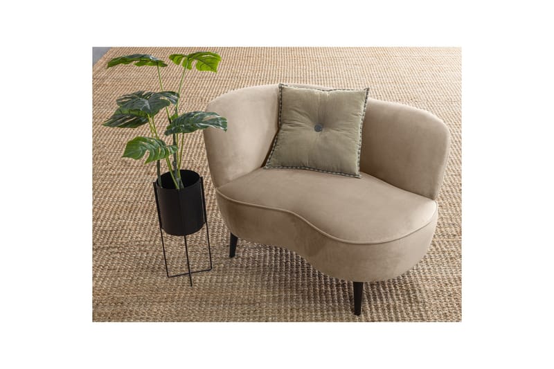 Loungefåtölj Asra - Khaki - Möbler - Fåtölj & stolar - Fåtölj