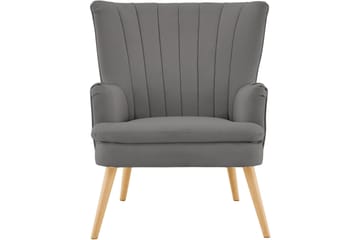Loungefåtölj Krugerville - Tyg/Antracit - Möbler - Fåtölj & stolar - Fåtölj