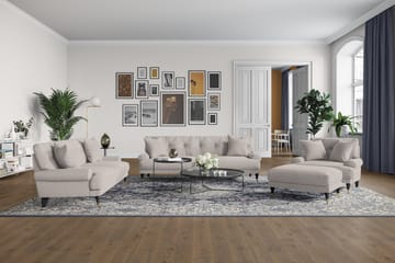 Loveseat Webber - Beige|Mässing - Möbler - Fåtölj & stolar - Fåtölj