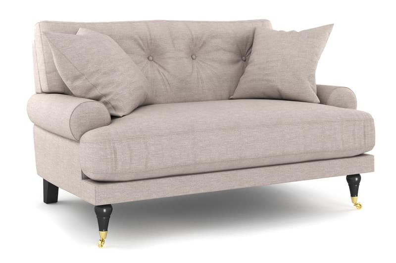 Loveseat Webber - Beige|Mässing - Möbler - Fåtölj & stolar - Fåtölj