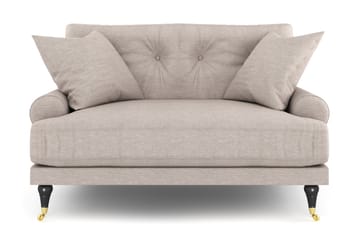 Loveseat Webber - Beige|Mässing - Möbler - Fåtölj & stolar - Fåtölj